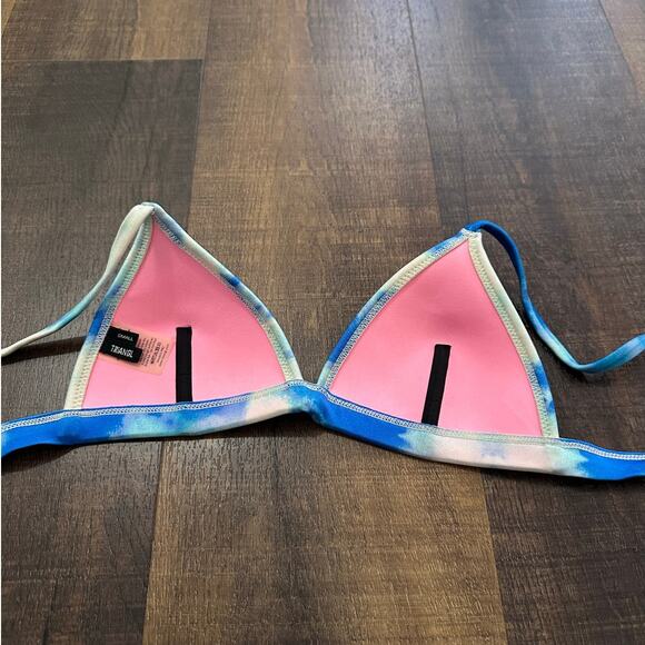 Triangl Blue White Tie Dye Bikini Set Women’s Swimwear Size Small - Picture 9 of 10